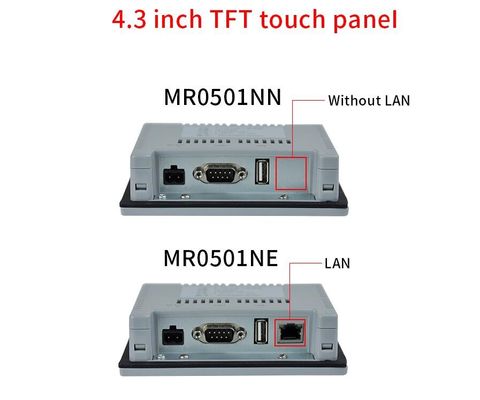 4.3 дюймовый HMI Человеко-машинный интерфейс DC 12V/24V Входное напряжение Подходит для различных применений при температуре от 0 до 50 °C